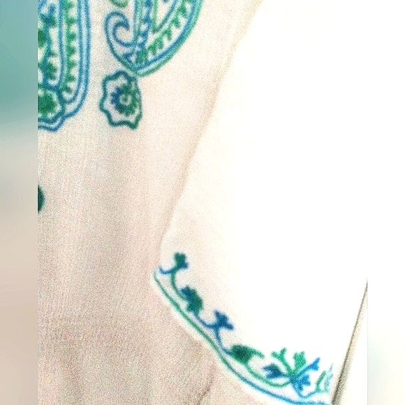 Embroidered Boho Peasant Blouse /Beach Cover Up Dolman Sleeve - Picture 4 of 10